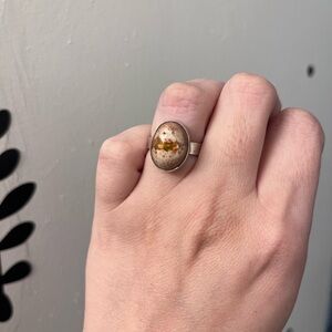 Vintage Fire Opal Silver Ring